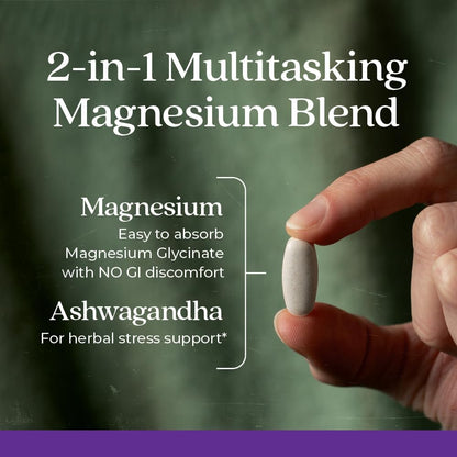 New Chapter Magnesium + Ashwagandha Supplement, 325 mg - 30 ct (1 Month Supply)