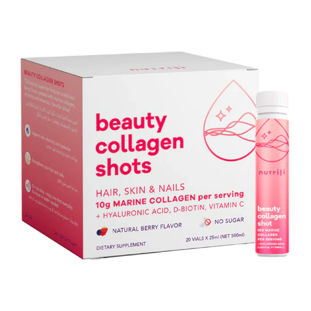 Nutrili Marine Collagen Shots (20) | Hair, Skin & Nails | 10g Marine Collagen, Hyaluronic Acid, Biotin & Vitamin C